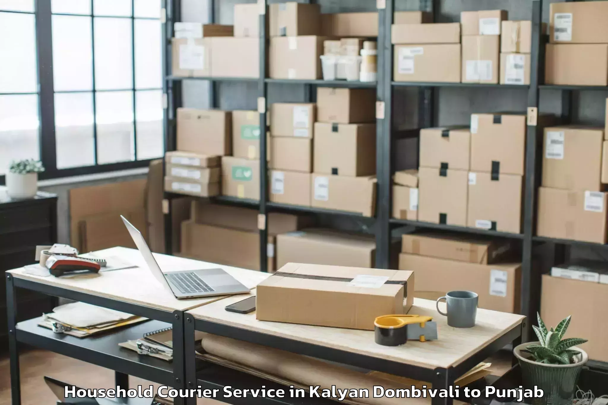 Affordable Kalyan Dombivali to Muktsar Household Courier